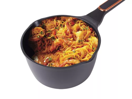 VG 07156 indukciós tapadásmentes lábos fedővel, 3l, fekete