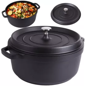  VG 07169 tapadásmentes indukciós főzőedény fedéllel, 7l, fekete