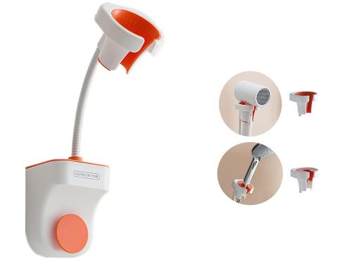 VG 01916 fali hajszárító tartó, fehér/narancs