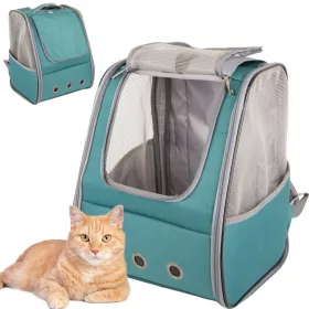 Rucsac transport animale, Verde, 38x31.5x27cm