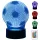 VG 12296 távirányítós 3D focilabda LED lámpa, fekete/RGB