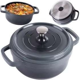   VG 07167_SZ tapadásmentes indukciós főzőedény fedéllel, 2l, szürke