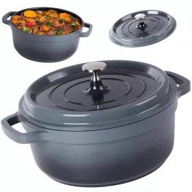   VG 07168_SZ tapadásmentes indukciós főzőedény fedéllel, 4l, szürke