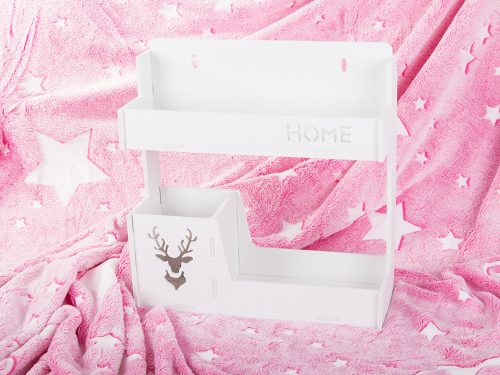 VG 01973 akasztós konyhai polc, fehér