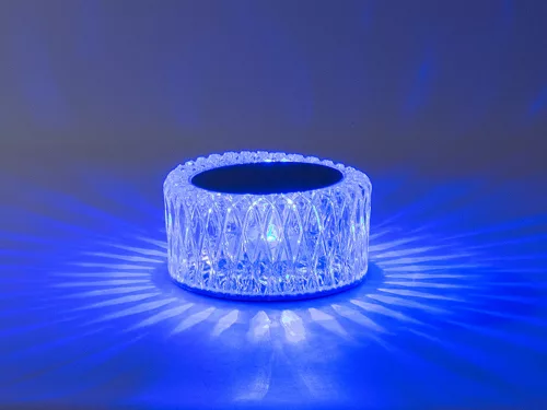 VG 12306 távirányítós asztali lámpa, LED kristály, RGB, USB, fehér/többszínű