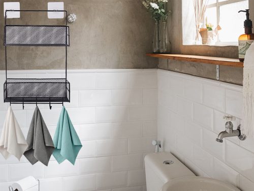 Fém szervező függőpolc konyhai polc fürdőszobai fogas