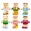 Bino Puzzle - Fa öltöztethető mackó család