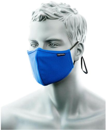 CV34 2 rétegű antimikrobiális arcmaszk orrnyereg borítással (25 DB) (kék (CV34RBR)