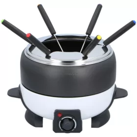   Cuisinier Deluxe XEH25214663 Fondue szett, 6 személyes, 800W, Fekete/Fehér