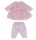 Rózsaszín babaruha 36 cm-es ujjal