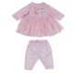 Rózsaszín babaruha 36 cm-es ujjal