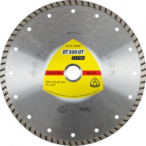 Klingspor dt300ut ex 125 x 1,9 x 22,2 mm-es turbó gyémánt vágókorong, 7 mm