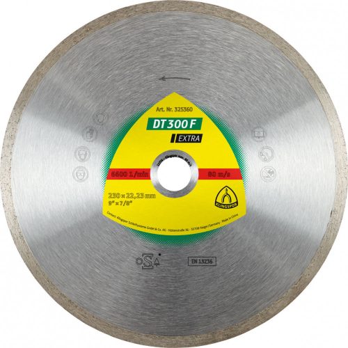 Klingspor dt300f ex 125 x 1,6 x 22,2 mm-es gyémánt vágókorong, 7 mm