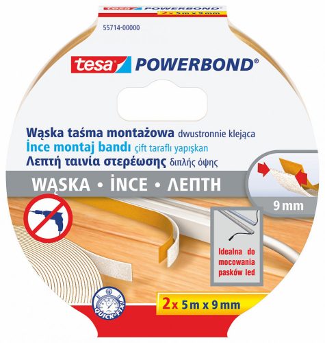 Powerbond szerelőszalag led csíkokhoz 2x 5m:9mm