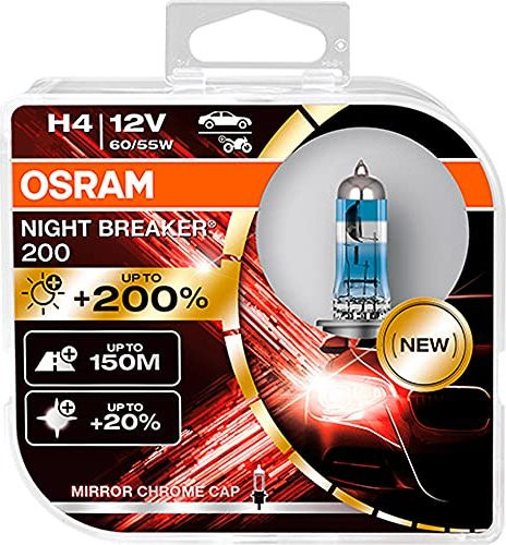 Osram H4 halogén izzók 12v 60 / 55w p43t éjszakai megszakító 200/2 db /