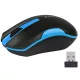 Egér A4TECH V-TRACK G3-200N-1 fekete + kék WRLS