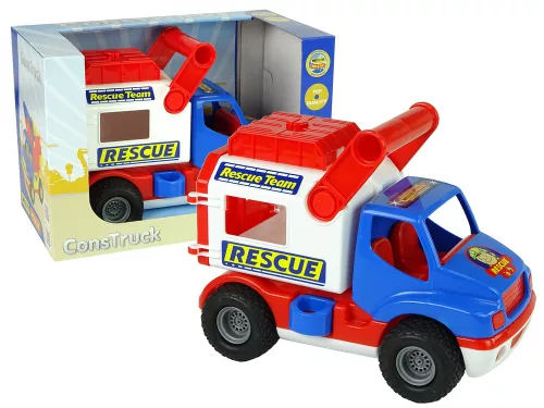 Auto ConsTruck mentőjármű kék-fehér Polesie 41937