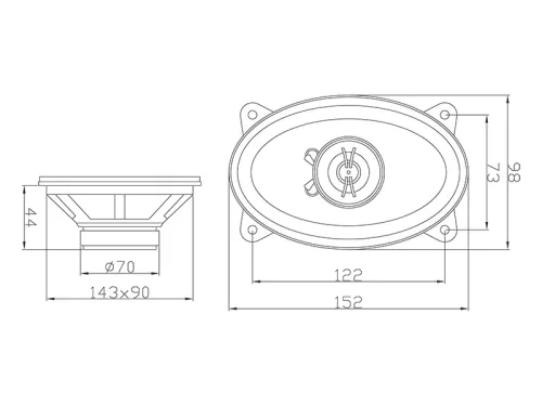 0960# Blow wh-4616 4x6"-os 2 utas autós hangszóró szett