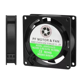 85-810# Ventilátor 80x25mm 230v csúszó csatlakozóval