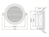 30-715# Mennyezeti hangszóró ws-135 100mm 15w/8ohm fehér
