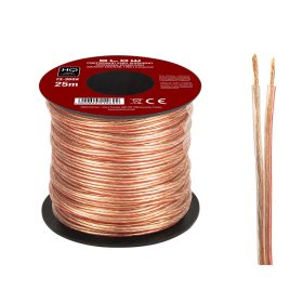 73-360 # Hangszóró vezeték 2x0,22mm átlátszó 25m