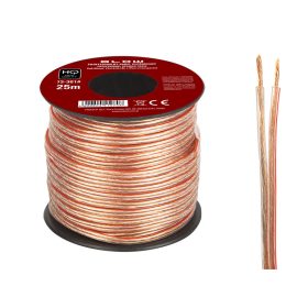 73-361 # Hangszóró vezeték 2x0,35mm átlátszó 25m