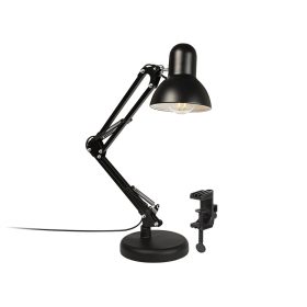   44-149# LB-09 asztali lámpa, huzatoló, 2 az 1-ben, E27, fekete