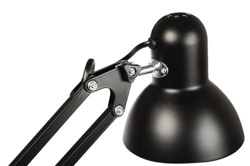 44-149# LB-09 asztali lámpa, huzatoló, 2 az 1-ben, E27, fekete