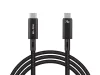 66-160# USB-C csatlakozó - USB-C 4.0 40Gbps 240W 1.0M fekete fonott
