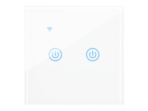 72-088# Tuya intelligens kétcsatornás üveg Wifi villanykapcsoló