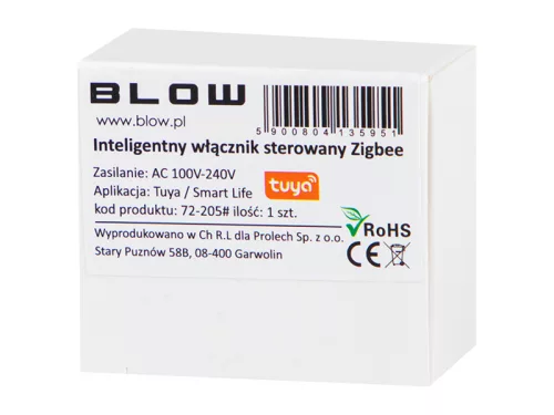72-205# Tuya intelligens zigbee vezérlésű falba építhető kapcsoló