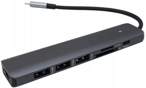 86-071# USB elosztó, tömeg: a-7in1 hub-05"