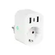 72-077# Tuya intelligens Wi-Fi-vel vezérelt aljzat 2x USB+USB-C