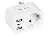 72-077# Tuya intelligens Wi-Fi-vel vezérelt aljzat 2x USB+USB-C