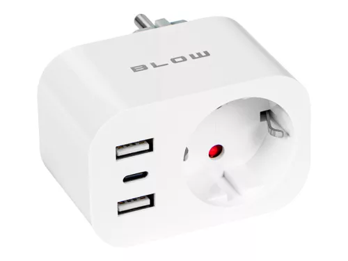72-077# Tuya intelligens Wi-Fi-vel vezérelt aljzat 2x USB+USB-C