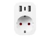 72-077# Tuya intelligens Wi-Fi-vel vezérelt aljzat 2x USB+USB-C