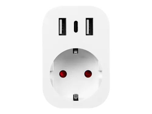 72-077# Tuya intelligens Wi-Fi-vel vezérelt aljzat 2x USB+USB-C