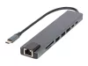 86-077# USB-C elosztó RJ45 + HDMI 100W K-08