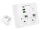 98-611# Elosztó r-20 pr 2 aljzat + 2 USB + USB-C fehér