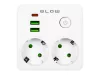 98-611# Elosztó r-20 pr 2 aljzat + 2 USB + USB-C fehér