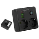 98-612# Elosztó r-20 pr 2 aljzat + 2 USB + USB-C fekete