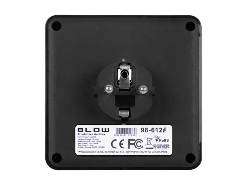 98-612# Elosztó r-20 pr 2 aljzat + 2 USB + USB-C fekete