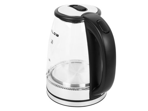 44-760# Üveg vízforraló 2000 W-os fekete-18 gsm fúvóval