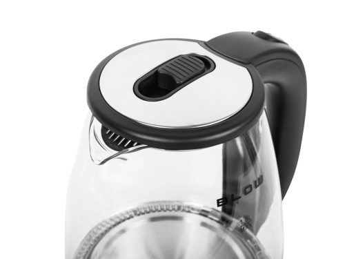 44-760# Üveg vízforraló 2000 W-os fekete-18 gsm fúvóval