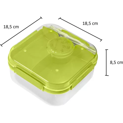 BranQ reggeliző ételdoboz, 1,6 l, zöld