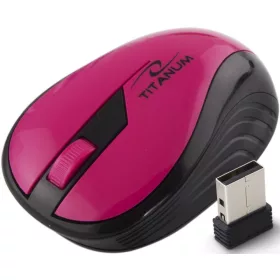   TM114P vezeték nélküli egér 2,4 GHz-es 3D optikai USB szivárvány rózsaszín