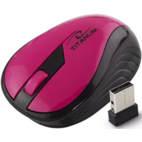   TM114P vezeték nélküli egér 2,4 GHz-es 3D optikai USB szivárvány rózsaszín