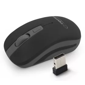   EM126EK Vezeték nélküli egér 2,4 GHz 4D, optikai USB Uranus fekete és szürke