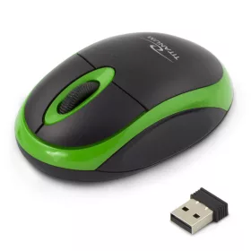   TM116G Titanum vezeték nélküli egér 2.4ghz 3d opt. usb keselyű fekete és zöld