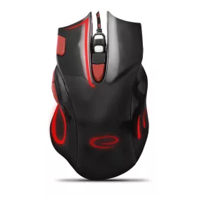   EGM401KR Vezetékes játék egér 7D optikai USB MX401 Hawk fekete-piros